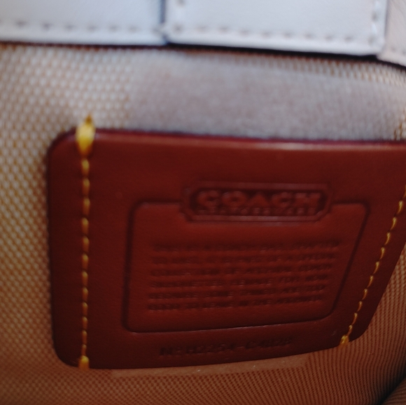 Coach Mini Ivory Leather Satchel Crossbody Bag - Picture 9 of 13